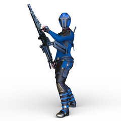 サイバー戦士　3DCGレンダリング