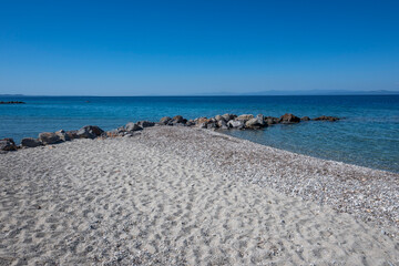 Kassandra coastline near Lagoon Beach, Chalkidiki, Greece