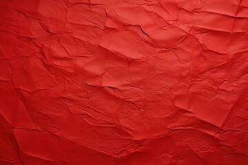 Crumpled red paper texture background