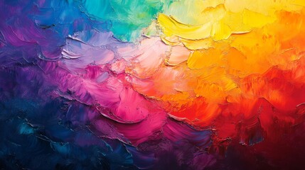Fototapeta premium Abstract Colorful Oil Painting