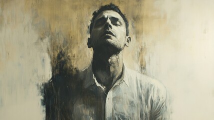 Obraz premium Emotional Portrait of a Man