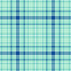 Retail fabric plaid seamless, paint textile texture tartan. Picnic vector pattern check background in light and teal colors.