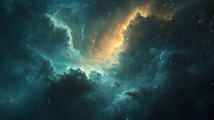 Vibrant Cosmic Nebula in Deep Space