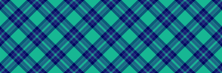 Old-fashioned background tartan check, celtic seamless textile plaid. Linen vector pattern texture fabric in blue and teal colors.