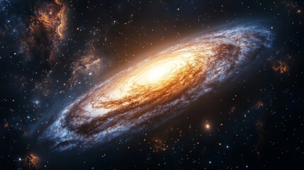 Spiral Galaxy in Deep Space