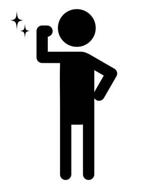 recommend clip art: ガッツポーズをする人のピクトグラム