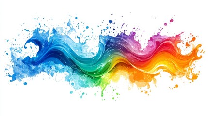 Fototapeta premium Vibrant Wavy Color Splash