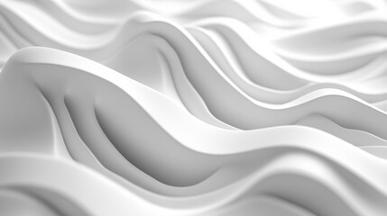 Obraz premium Abstract 3D White Waves Background