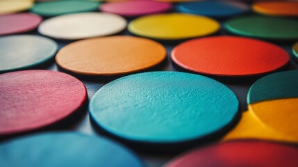 Colorful Wooden Circles Pattern