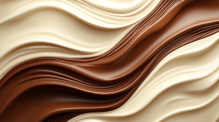 Obraz premium Abstract Fluid Chocolate Waves