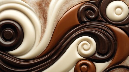 Abstract Chocolate Swirls