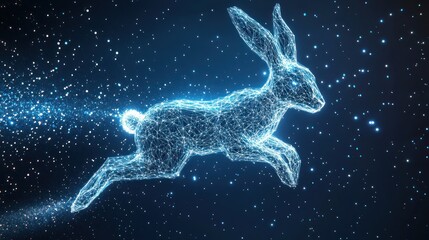 Digital Rabbit Leaping Through the Cosmos