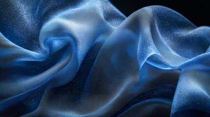Obraz premium Blue Silk Fabric Texture