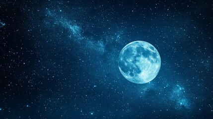 Obraz premium Moon in Deep Space