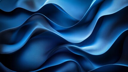 Obraz premium Abstract Blue Fabric Waves