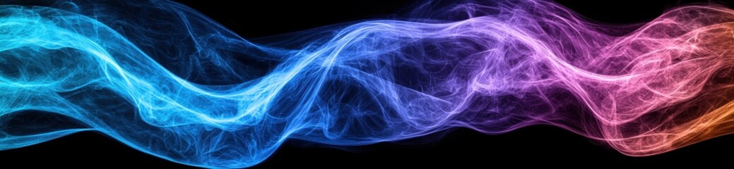 Vibrant abstract smoke swirls