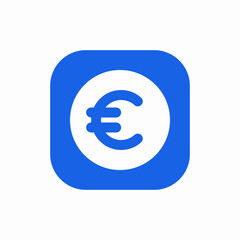 euro money currency icon vector