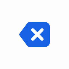 Fototapeta premium backspace delete sign icon vector