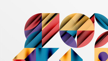 Neo memphis geometric pattern with circles, squares and lines. Pop art abstract background for covers, banners, flyers and posters and other templates