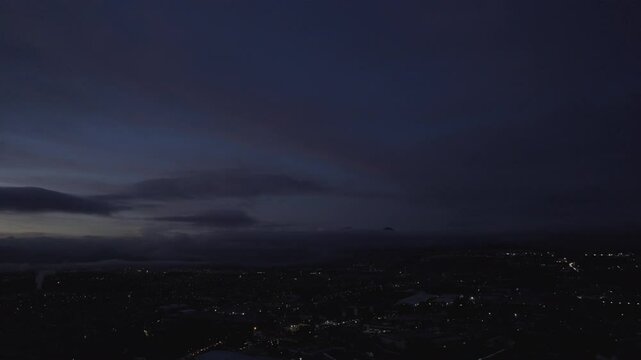 cielo, paisaje, amanecer, ciudad, pueblo