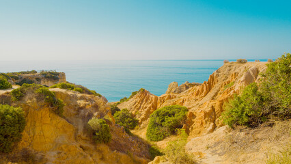 Praia do Marinha, Portugal, in summer