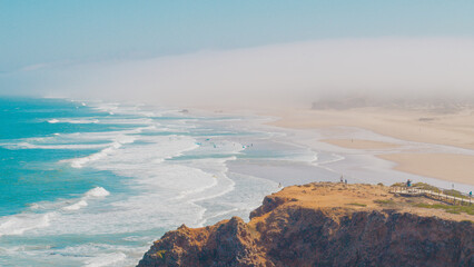Praia do Bordeira, Portugal, in summer