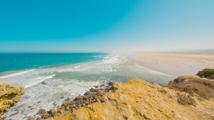 Praia do Bordeira, Portugal, in summer