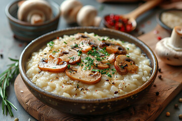 italian risotto with mushrooms