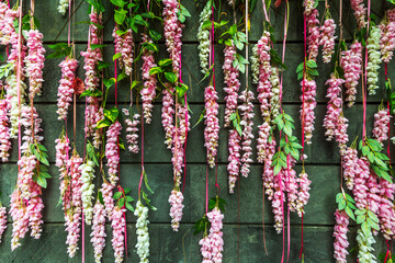 Elegant Hanging Pink Floral Garlands