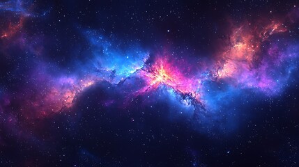 Colorful space galaxy cloud nebula. Stary night cosmos. Universe science astronomy. Supernova background wallpaper