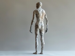 Abstract Human Sculpture: A Study in Form and Texture
