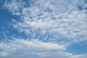 gentle white clouds in the blue sky