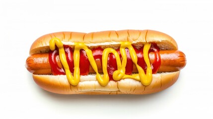 Classic Hot Dog with Mustard and Ketchup