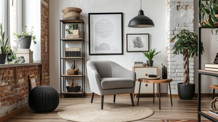 Sleek and Stylish: A Modern Living Room with Chic Accents