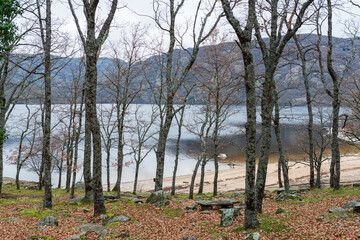 Naklejka premium LAGO DE SABABRIA INVIERNO DE 2023 