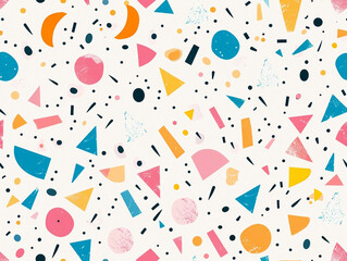 a cute pattern composed-of-confetti-and-cute-shape