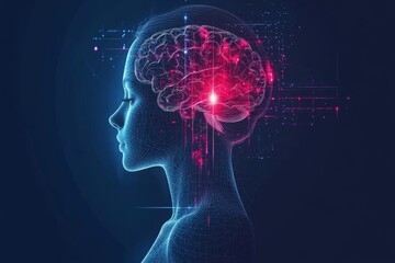Digital art of a glowing brain with neural connections symbolizing the brilliance of human intelligence and the complexity of cognitive processes