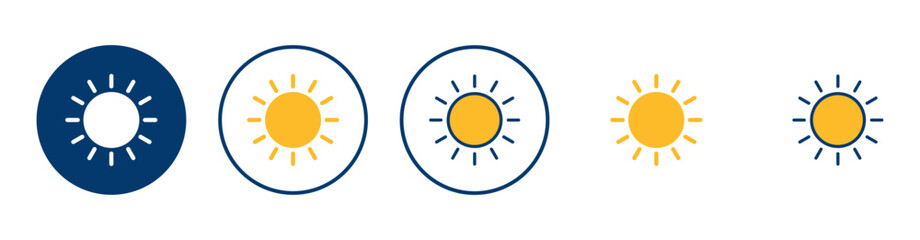 Sun icon vector isolated on white background. Sun vector icon