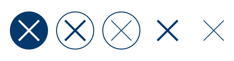 Fototapeta premium Close icon vector isolated on white background. Delete icon. remove, cancel, exit symbol