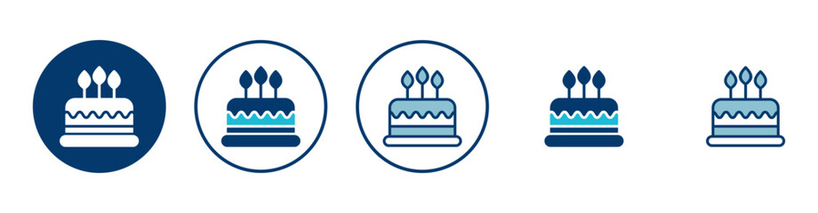 Cake icon vector isolated on white background. Cake vector. Birthday cake icon