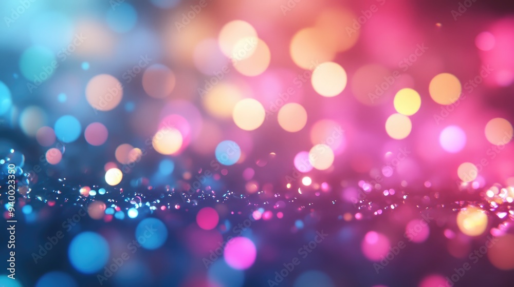 Poster Abstract texture with a light bokeh background in a 3D cartoon render