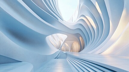 Naklejka premium Abstract 3D illustration featuring modern architectural design and rendering techniques