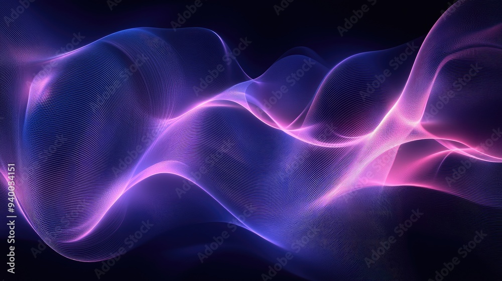 Poster abstract background with a wavy computer generated design