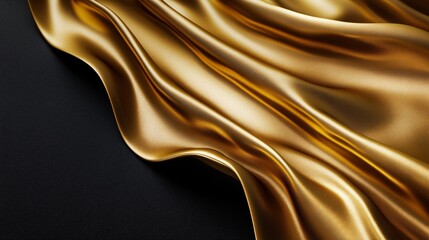 Black background with a luxurious gold satin texture