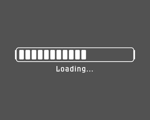 Loading bar status icon. Vector illustration. Vector loaded icons. Download progress. Donload or Upload.