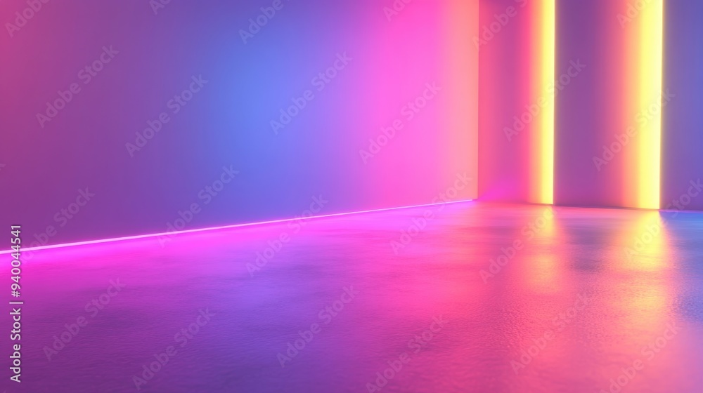 Poster 3d rendering of a grey gradient abstract blurred background