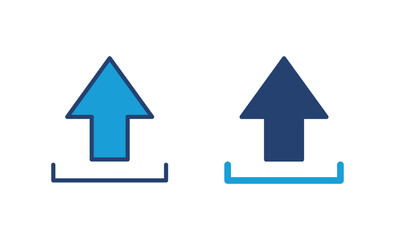 Upload icon vector. load data symbol