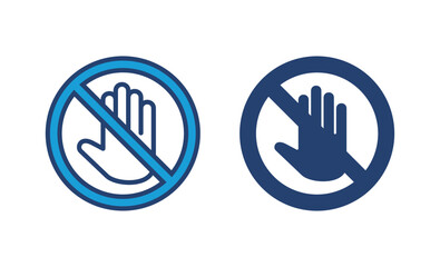 Fototapeta premium Stop icon vector. stop road sign. hand stop icon vector