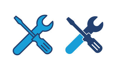 Repair tools icon vector. tool icon vector. setting icon vector. Wrench and screwdriver. support, Service