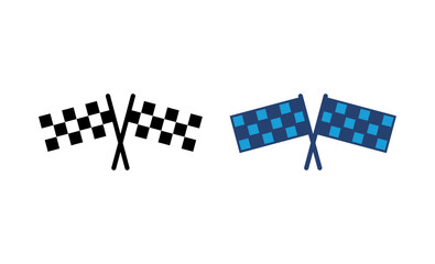 Racing flag icon vector. race flag icon.Checkered racing flag icon